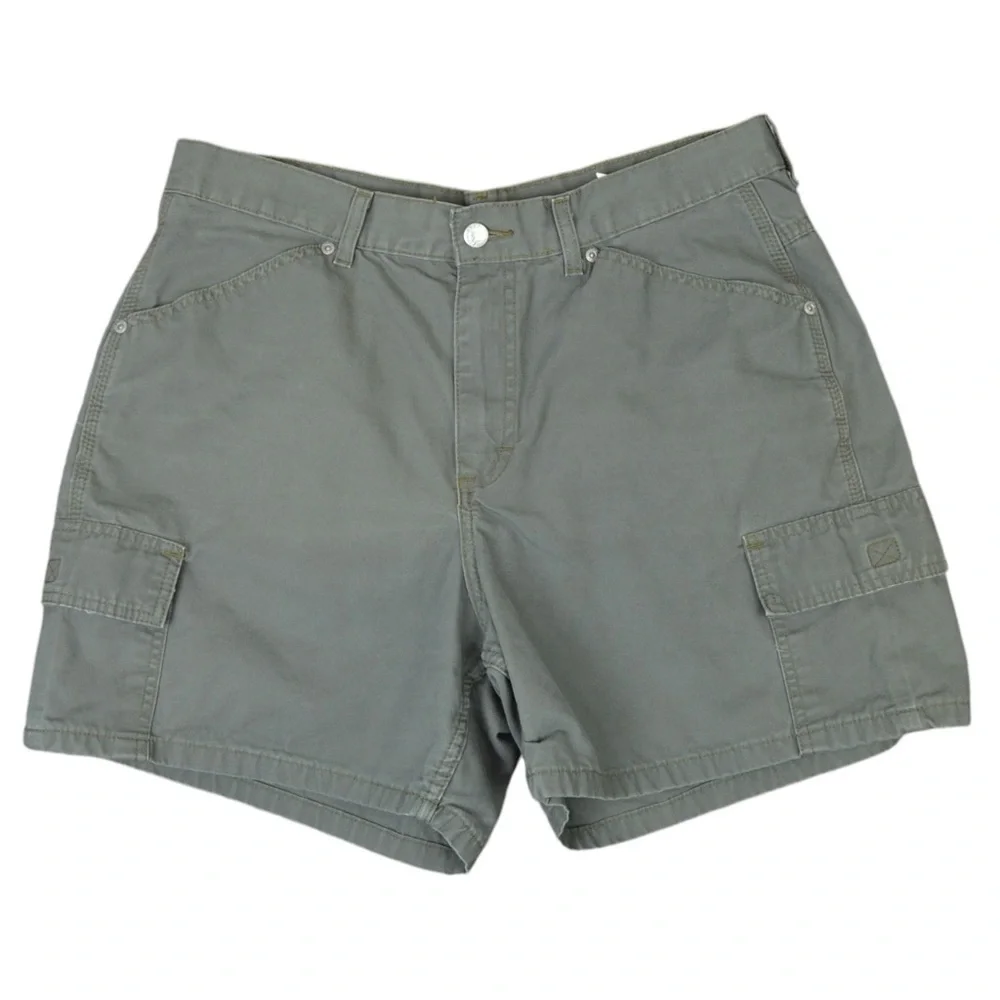 Vintage 90’s Lee Riders High Rise Cargo Shorts, Pale Green‎ - Size 14